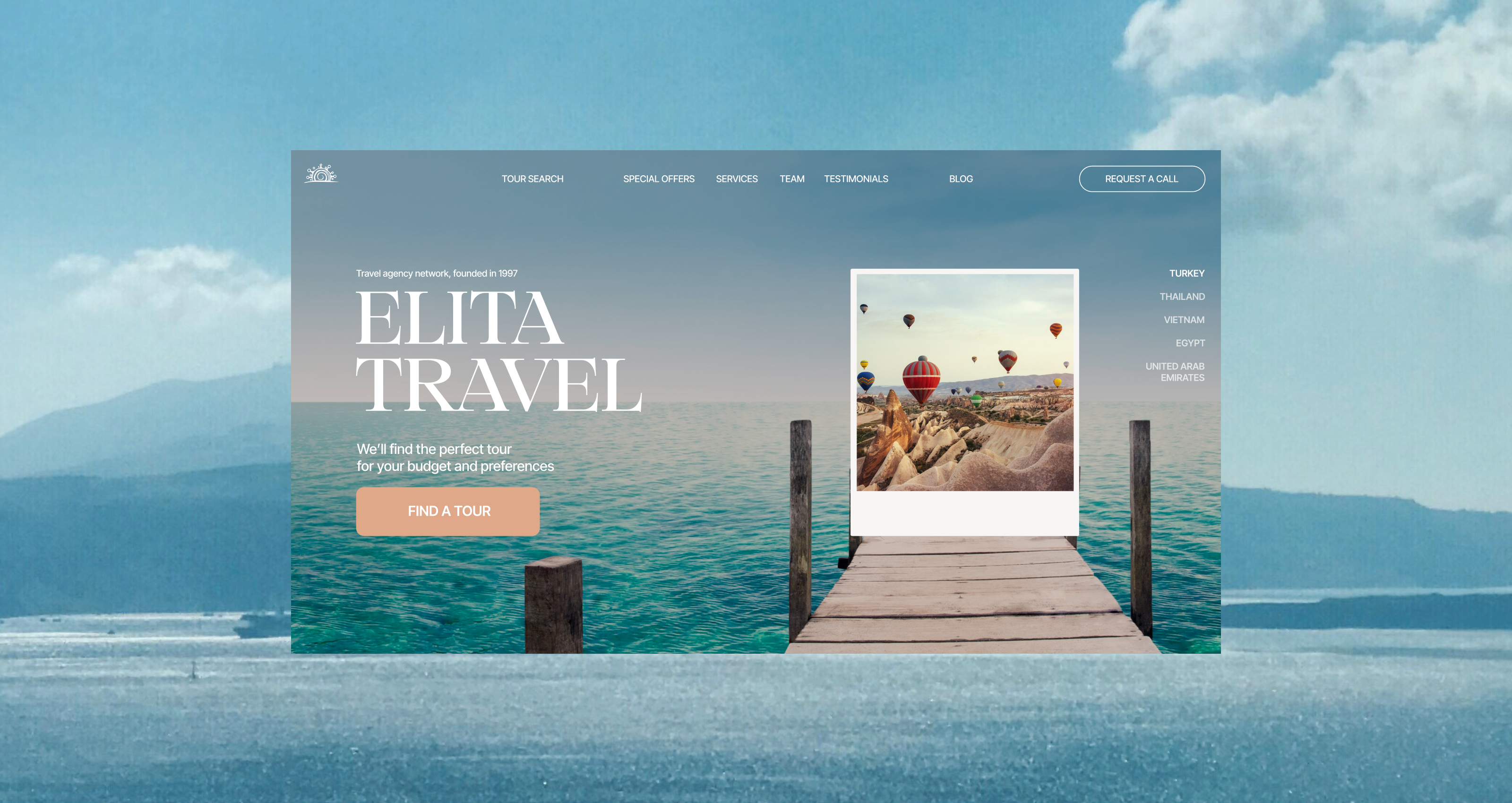 Travel Agency Website — First Screen Explorations dribbble
