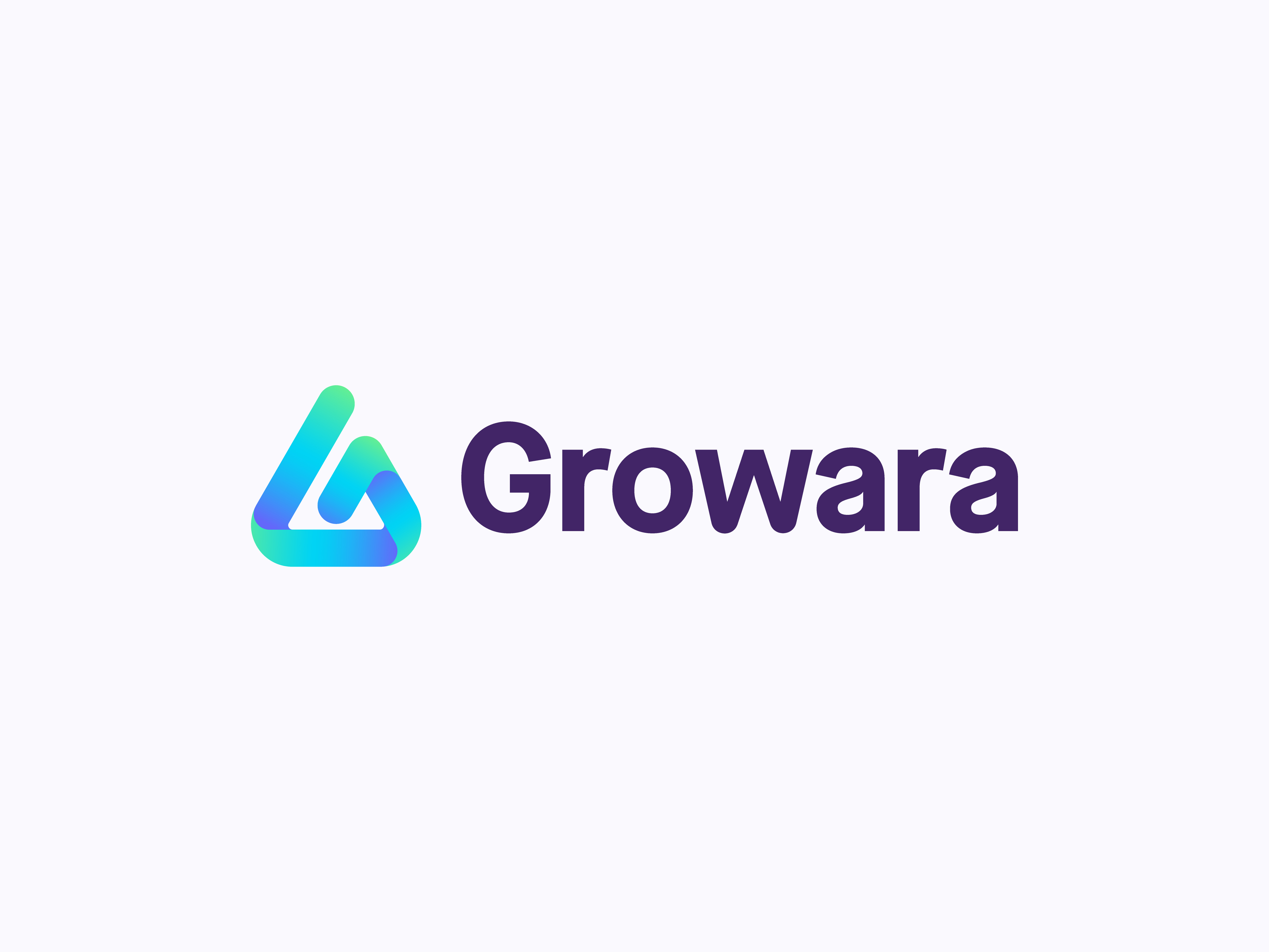 Logo design for Growara branding g gradient graphic design grow growing growth hiring hr logo monogram mountain peak progress technology top training triangle