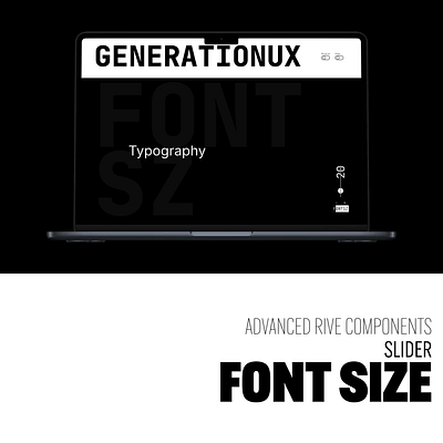GenerationUX Slider × Rive FontSize components gumroad product design rive rive app ui