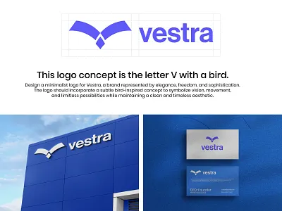 Vestra—Modern Tech 'V' Monogram & Visual System branding brandingidentity brandmark design graphic design iwantlogodesign logo logo design logotype modern monogram tech