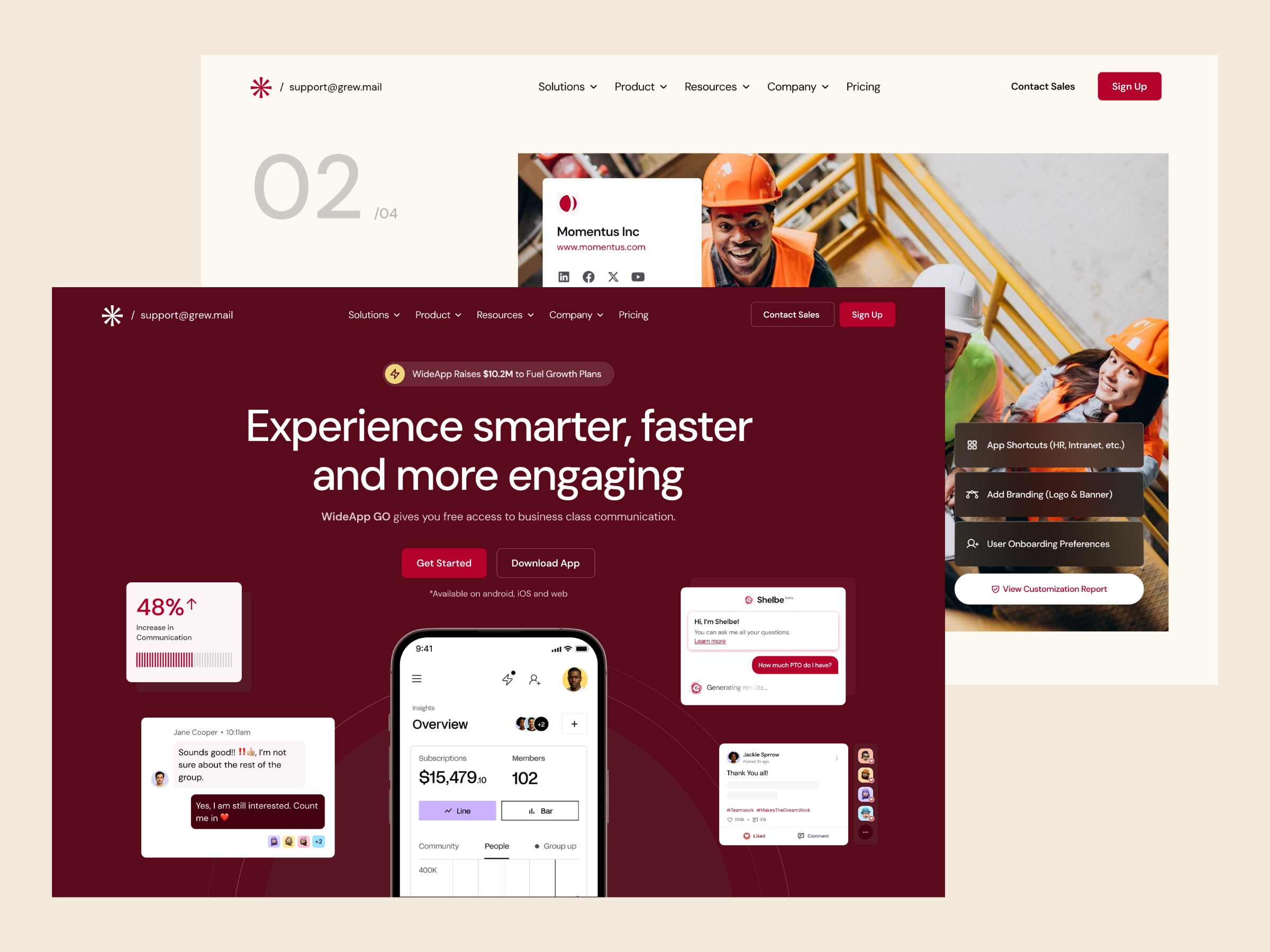 AI Startup - SaaS Landing page ai ai landing page design ai startup community group messaging product design saas saas landing page saas landing page design saas website social startup landing page startup website ui user ux web website design
