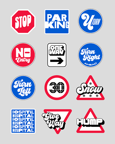 No More Boring Traffic Signs branding design faelpt illustration instagram lettering signs traffic type typedesign typography ui
