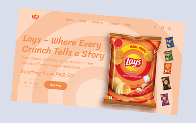 Lays Website Hero Section carousel herosection laysbrabrand prototype uidesign uxdesign
