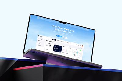 Sales Hub- Software Landing Page admin b2b banking business crm finance landing page landing page design leads management online store product design saas sales sales analytics graph sales hub sales page sales tool statistics web design
