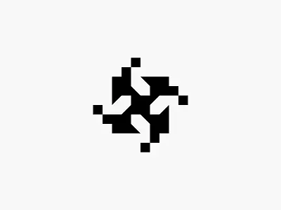 Tiso AI logo modern pixel simple twist
