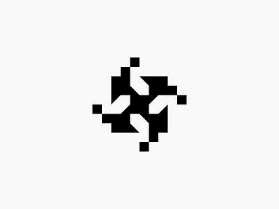 Tiso AI logo modern pixel simple twist