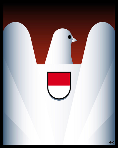 Peace Nation animal bird branding design digital dove editorial flag gradient icon illustration indonesia logo minimal politic red vector white