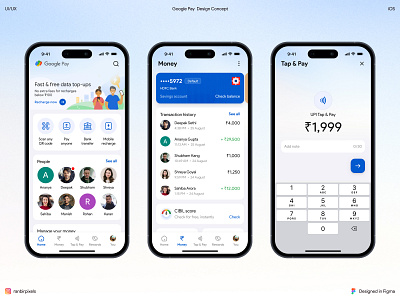 Redesign Concept: Google Pay app concept branding design flat graphic design illustration logo typography ui vector