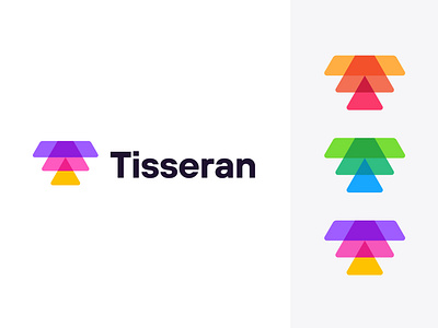Logo concept for IT consulting company blockchain branding colorful consulting crypto design geometric geometry icon it logo monogram t monogram tech technology
