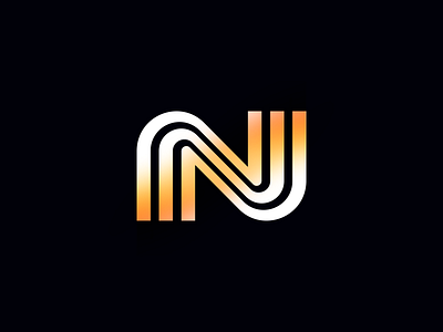 Nex Logomark branding connection energy flow gradient logo horizon innovation logo n letter n logo sun