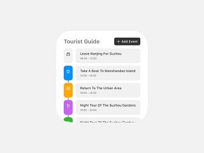 Tourist Guide Interface Design badges card design guide icon illustrations travel ui widget