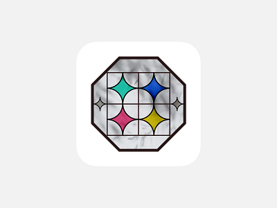 Chinese garden landscapes badges card design chinese garden icon illustrations ui widget