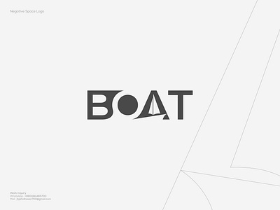 Boat Logo Design - Negative Space Logo boat brand brandidentity branding design logo logo design modern negative space sea ship tourism transport travel wordmark logo