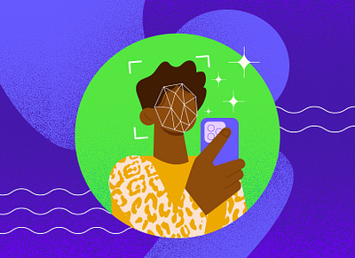 Scanning Identity 2d branding design illustration ui vector