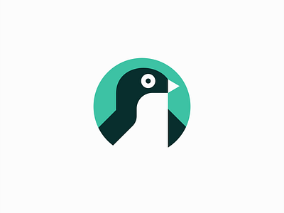 Geometric Penguin Logo animal bird branding cute design emblem geometric icon illustration logo marine mark minimalist nature penguin vector wildlife