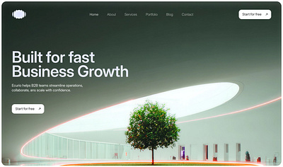 Business Growth Hero. hero design hero section home page landing page design ui design