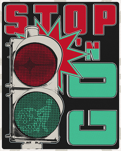 STOP N GO cover art engagements fashion graphic design illustration photoshop poster retro social graphics socials vintage