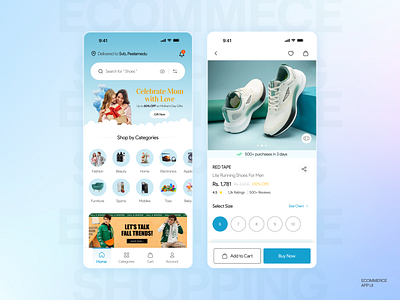 Ecommerce App b2c cart creative ecommerce fashion mobileapp shopping ui