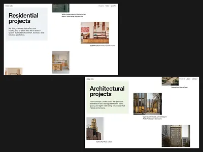 Architectural studio web design art direction design digital design figma graphic design layout typography ui ux uxui visual design web design webdesign website