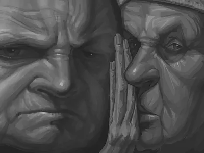 Three unpleasant grannies art big zoom books brand illust character design design digital art grandmothers graphic art illustration portrait sketch