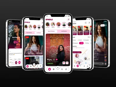 Dating App Design appdesign datingapp figma matrimonyapp ui uiux userexperience userinterface ux