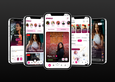 Dating App Design appdesign datingapp figma matrimonyapp ui uiux userexperience userinterface ux