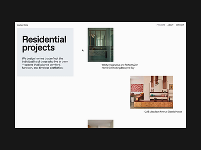 Architectural studio web design animation 02 animation art direction design digital design figma graphic design interaction layout typography ui ux uxui visual design web web design webdesign website