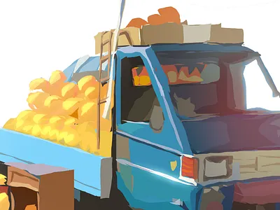 Quick sketch of a car with an orange art books brand illust car design digital art illustration illustration books quick sketch sketch