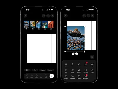 Edit Images App app creative dashboard design edit edit images editing media minimal photo social ui ux