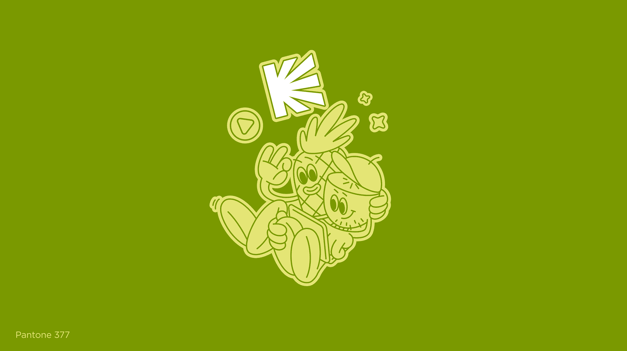 Pineapple & Kiwi animation character