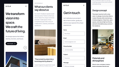 Sleek Architecture & Design Studio Website architecture branding color daily design digital graphic illustration interface interior design logo minimal portfolio project showcase sketch ui ux website work
