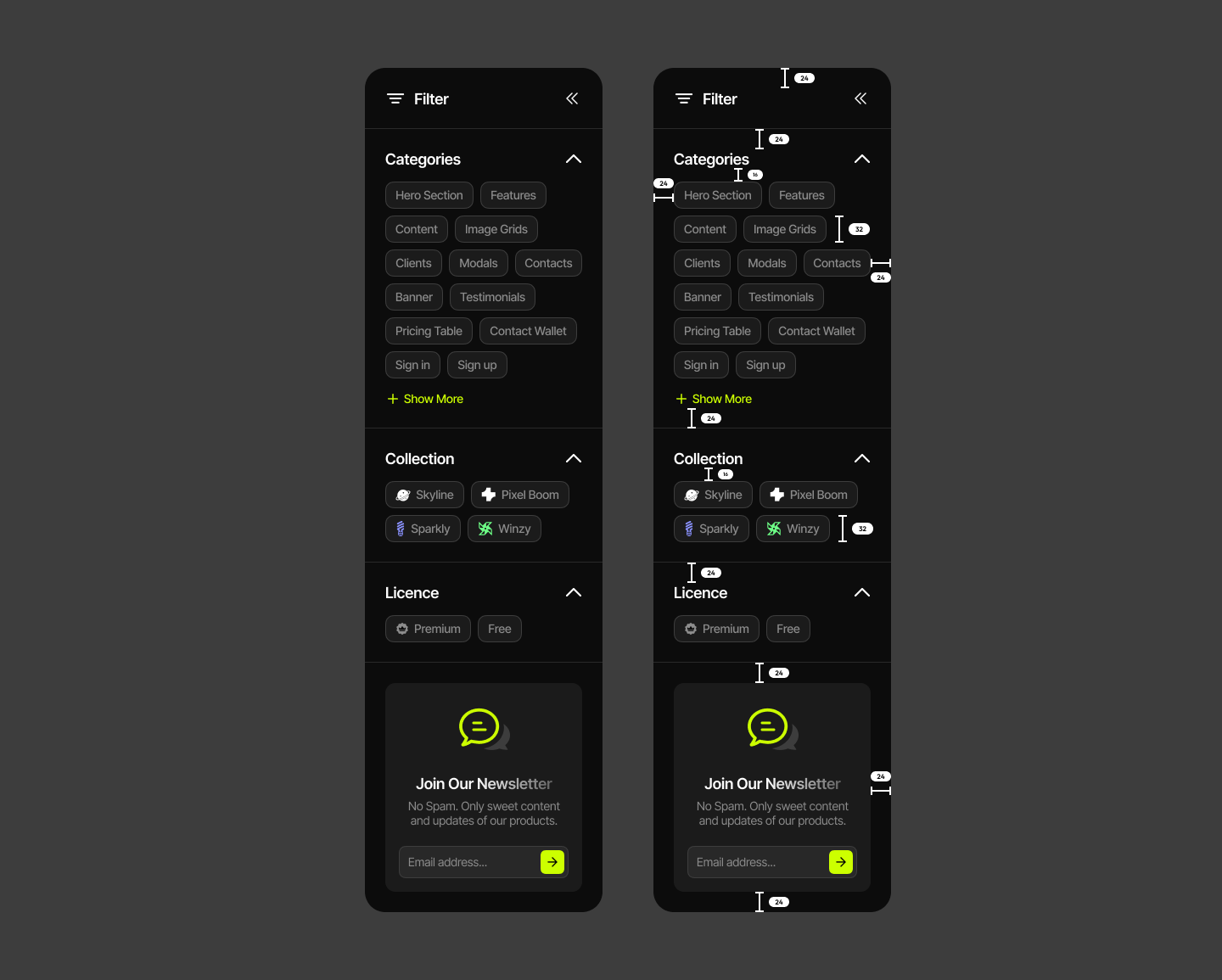 Modern Sidebar Navigation UI clean interface dashboard interface ui uiwiki