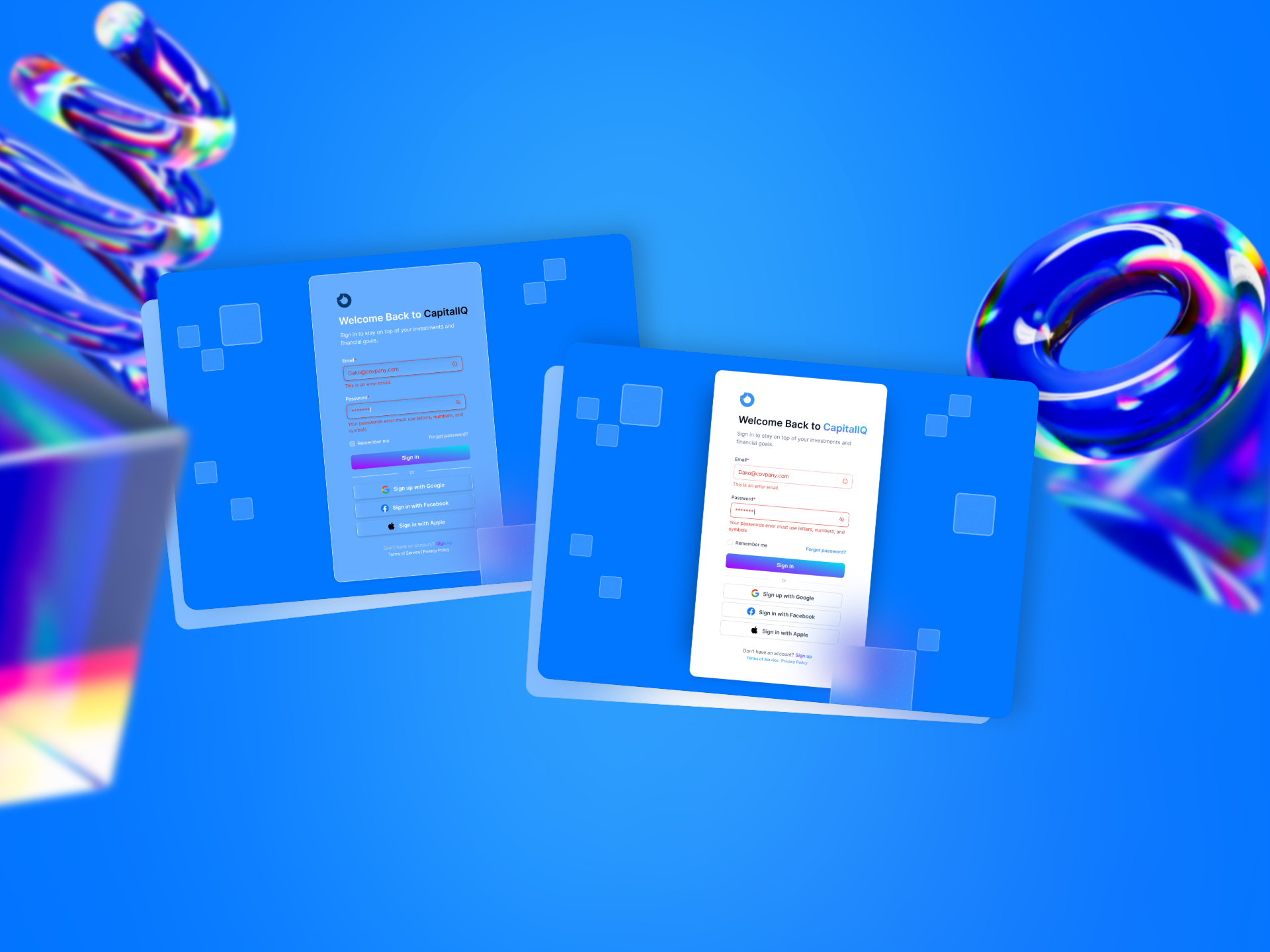 Log in Page: Seamless & Secure Sign-In with Glass Effect 3d animation authentification branding finance graphic design log in page logo motion graphics sign in smart finance ui ux website