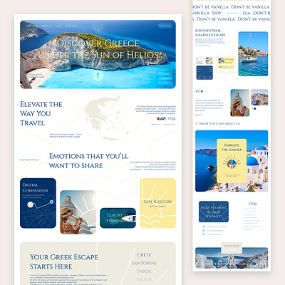 Meet Helios Travels concept design greece holiday minimal travel ui uidesign webdesign website