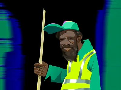 Uncle of the yard art character design characters design digital art illustration