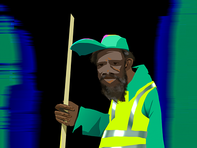 Uncle of the yard art character design characters design digital art illustration