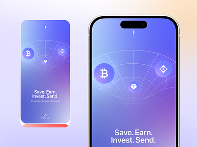 Crypto Wallet App Onboarding app concept app onbooarding blockchain app crypto wallet cryptocurrency digital product design finance app financial design fintech ui mobile app design modern app ui onbooarding design product design ui ux ux design web3 design