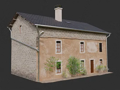 3D model of house + texturing 3d 3d model blender design modeling substancepainter textures