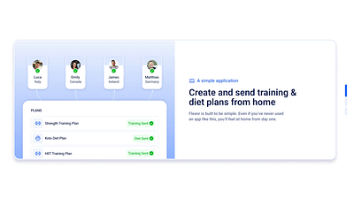 Fitness App Landing Page Assets animation assets graphic design landing page motion graphics saas ui