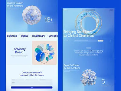 Orakle Landing Page for a healthcare education company 3d animation design design studio graphic design illustration interface landing landing page mobile ui user experience ux web web design website