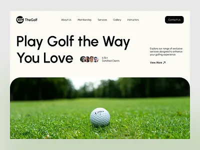 Golf Website Hero Section branding golf golf club golf courses golf design golf platform golf sport golf web design golf website hero section landing page product design responsive design sport sport ui design sports website ui design web design website design