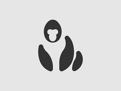 Minimal Gorilla animal branding circles construction design gorilla identity illustration logo mamal minimal negative space simple 🦍