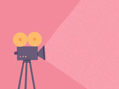 Lights, Camera, Action action camera cinema director film illustration light procreate texture