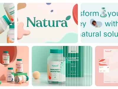 Natura Branding / Supplement 3d branding health illustration label leaf logo logo design medical natural organic packaging packaging design supplement ui vitamins wellness