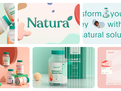 Natura Branding / Supplement 3d branding health illustration label leaf logo logo design medical natural organic packaging packaging design supplement ui vitamins wellness