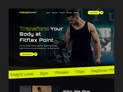 🏋️‍♂️ Fitflex Point – Fitness Website Design body transformation cardio exercises exercise routines fitness community fitness motivation fitness training group fitness sessions gym membership plans gym workouts healthy lifestyle home workout programs muscle building nutrition guidance online fitness classes personal coaching personal trainer strength training weight loss programs workout plans yoga and wellness