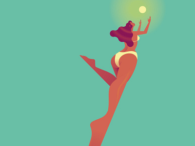Sun Chaser branding character colors cover design editorial illust illustration print summer sun woman