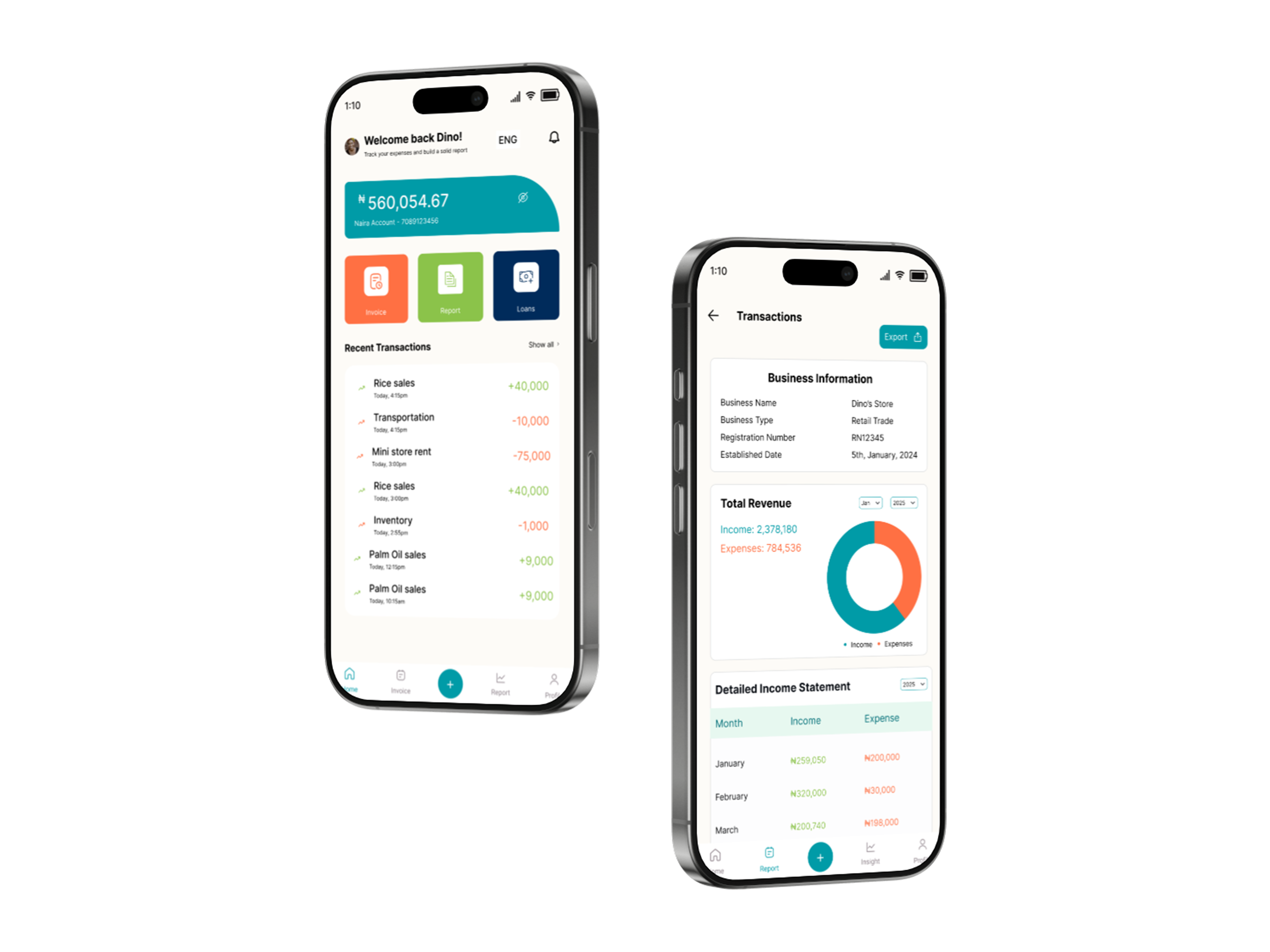 BizTrack analytics design fintech mobile design product design ui ux