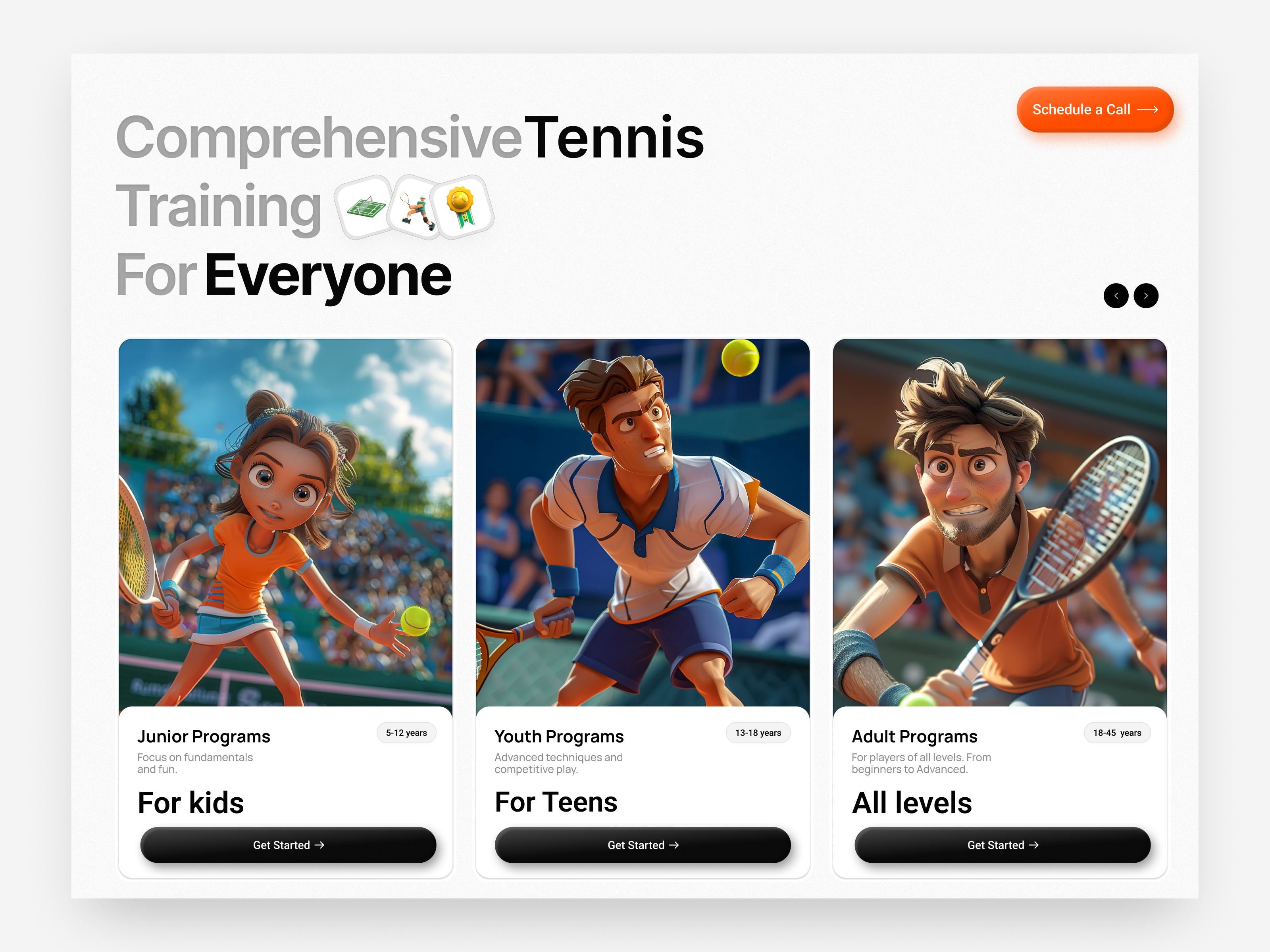 Sports Website UI body cards devdock entertainment game gaming website landing page minimal modern platform play sports sports website team tennis ui ux web app web design website design website design inspiration