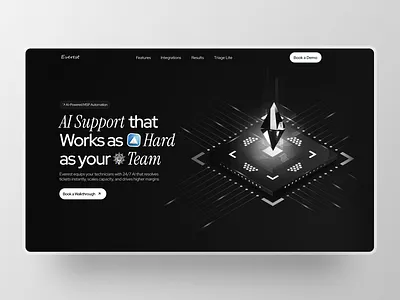 AI Agent Hero Section ai artificial intelligence dark mode design hero hero section landing ui uiux ux web web design website